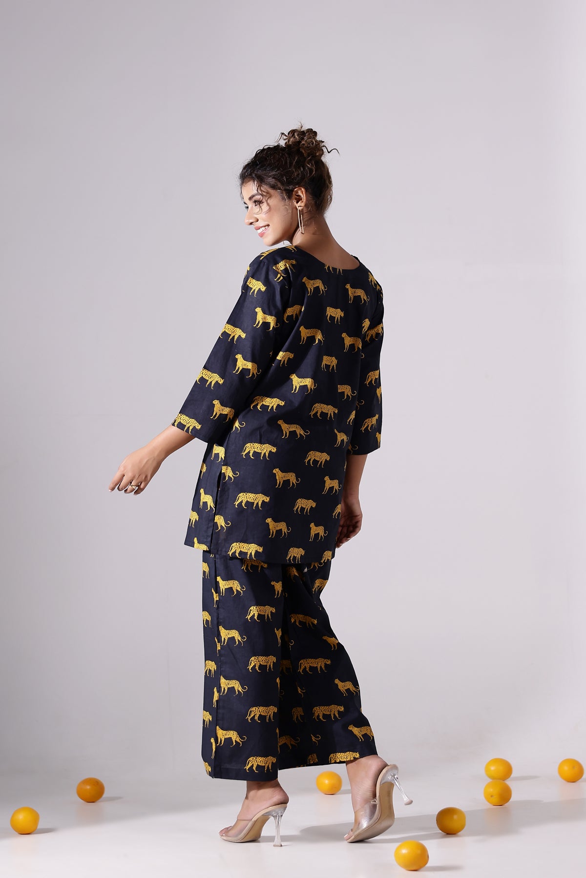 The Black Mustard Leopard Cotton Coord Set