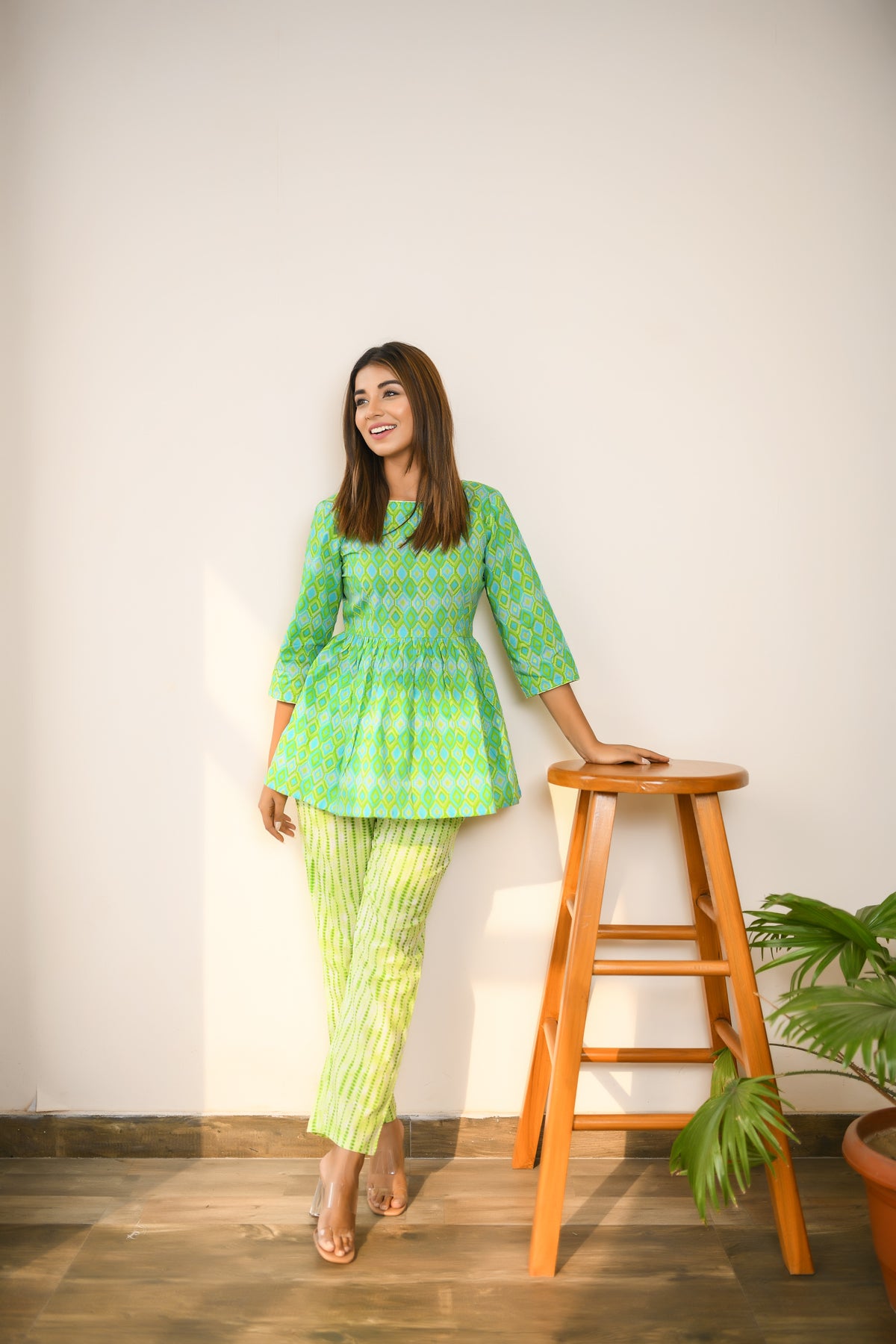 Lime Green Top & Pant Set